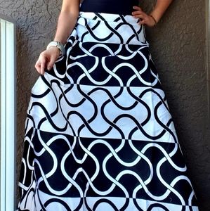 Black and White wrap skirt